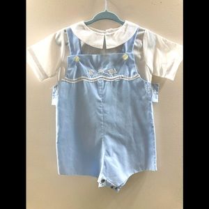 Baby blue and white dress / baby boy 18 months